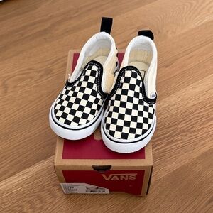 Vans Toddler Classic Slip-On Checkerboard - Black & White